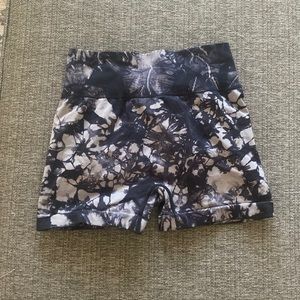 Tie dye scrunch workout shorts